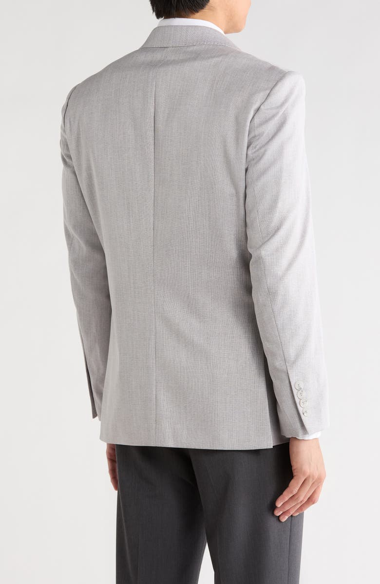 Tahari Slim Fit Textured Blazer, Alternate, color, Grey