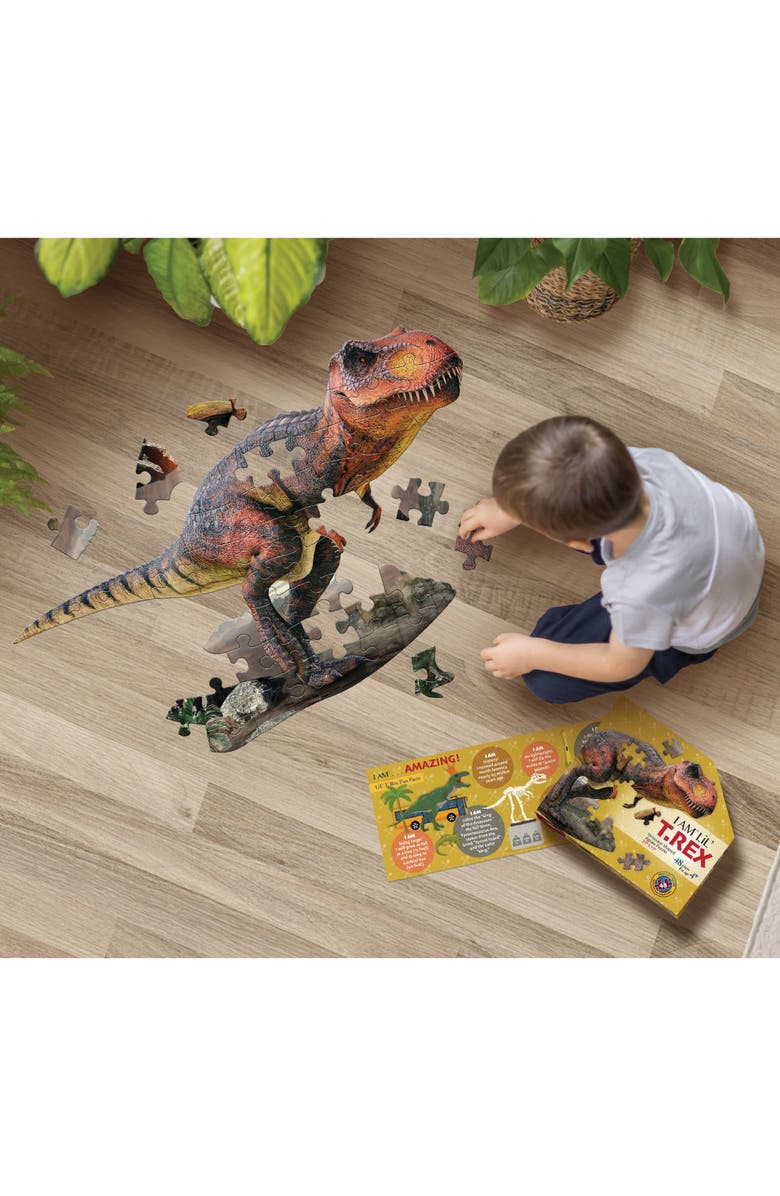 Madd Capp I Am Lil T. Rex 48 Piece Dinosaur Shaped Puzzle, Alternate, color, 