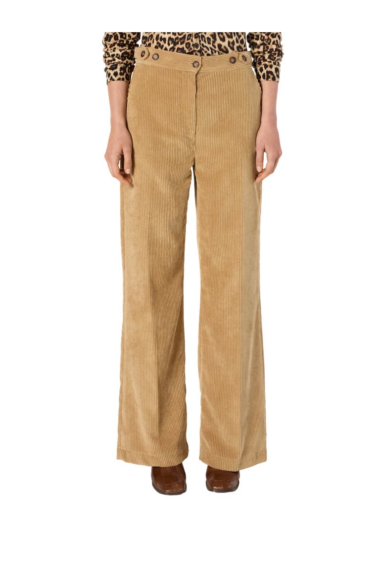 Cass Wide-Leg Corduroy Pants, Main, color, Sand