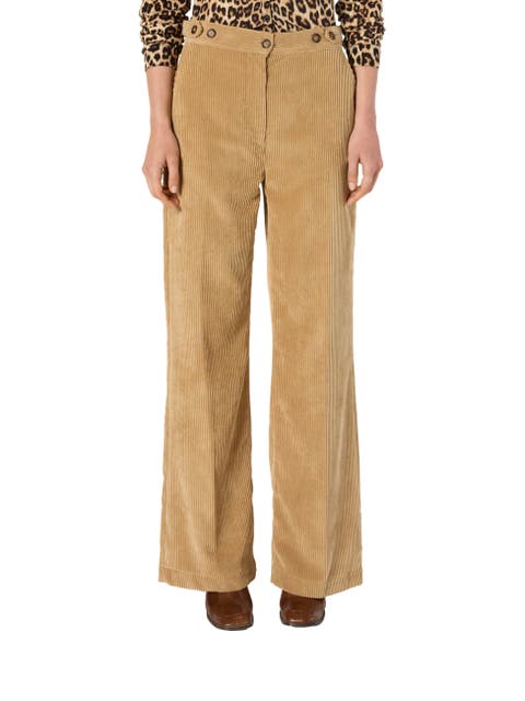 Cass Wide-Leg Corduroy Pants