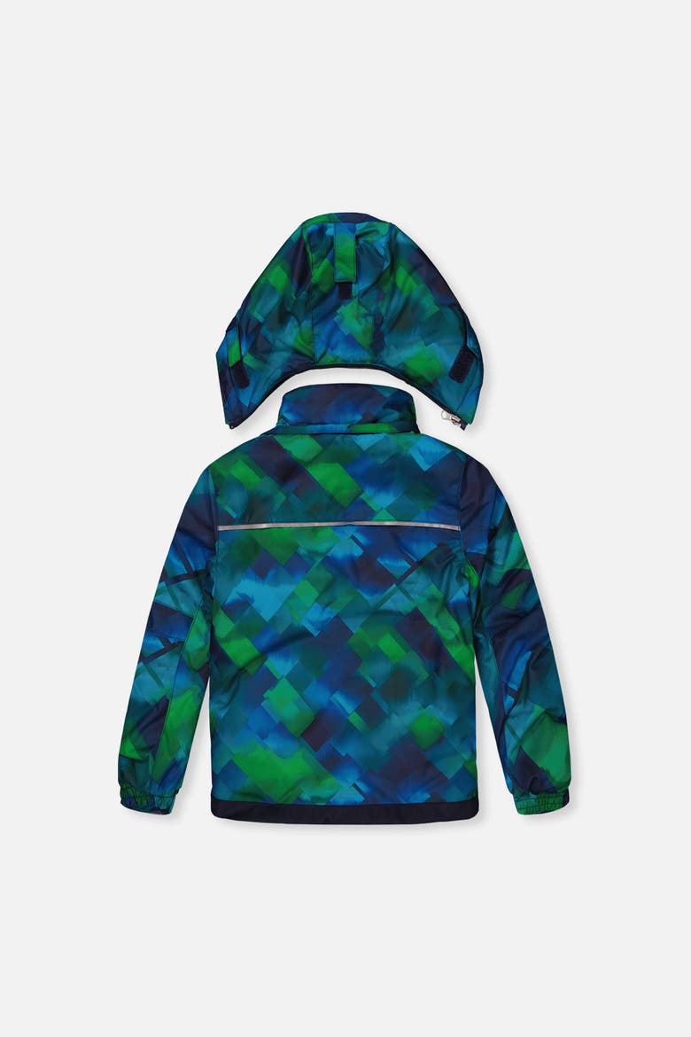 Play Checkered Jacket & Pants Two Piece Snowsuit, Alternate, color, Blue and Green Checkered Print