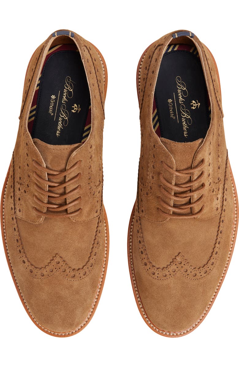 Brooks Brothers Morganville Brogue Derby, Alternate, color, Medium Brown