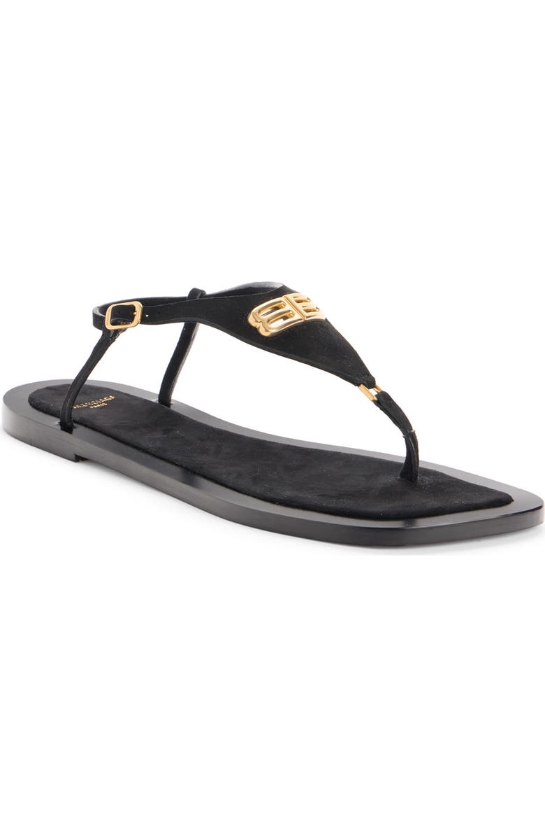 Balenciaga Riva Thong Sandal, Main, color, Black