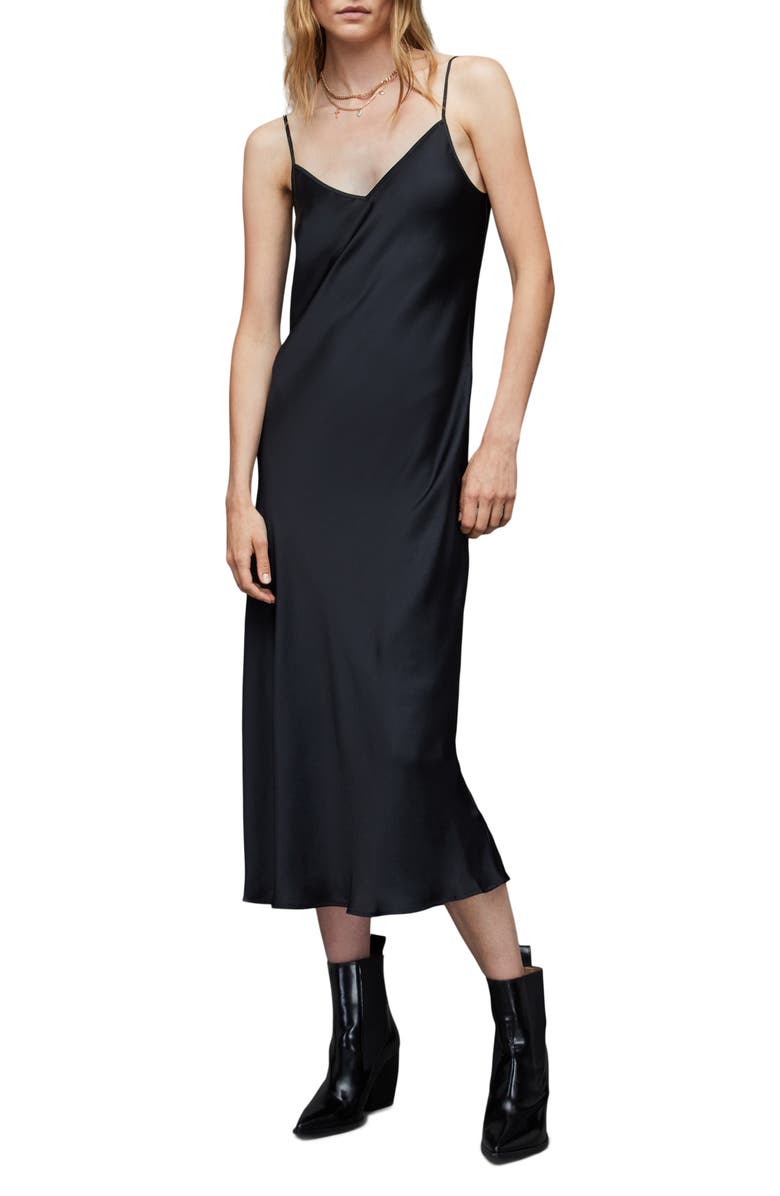 AllSaints Odile Slipdress with Sweater, Alternate, color,