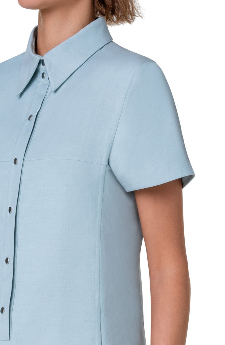 Akris Cotton & Silk Blend Polo Dress, Alternate, color,