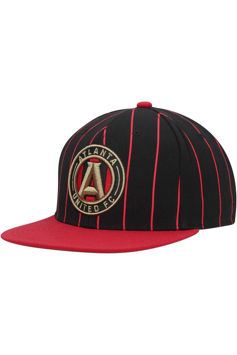 Men's Mitchell & Ness Black Atlanta United FC Team Pin Snapback Hat, Alternate, color, Black