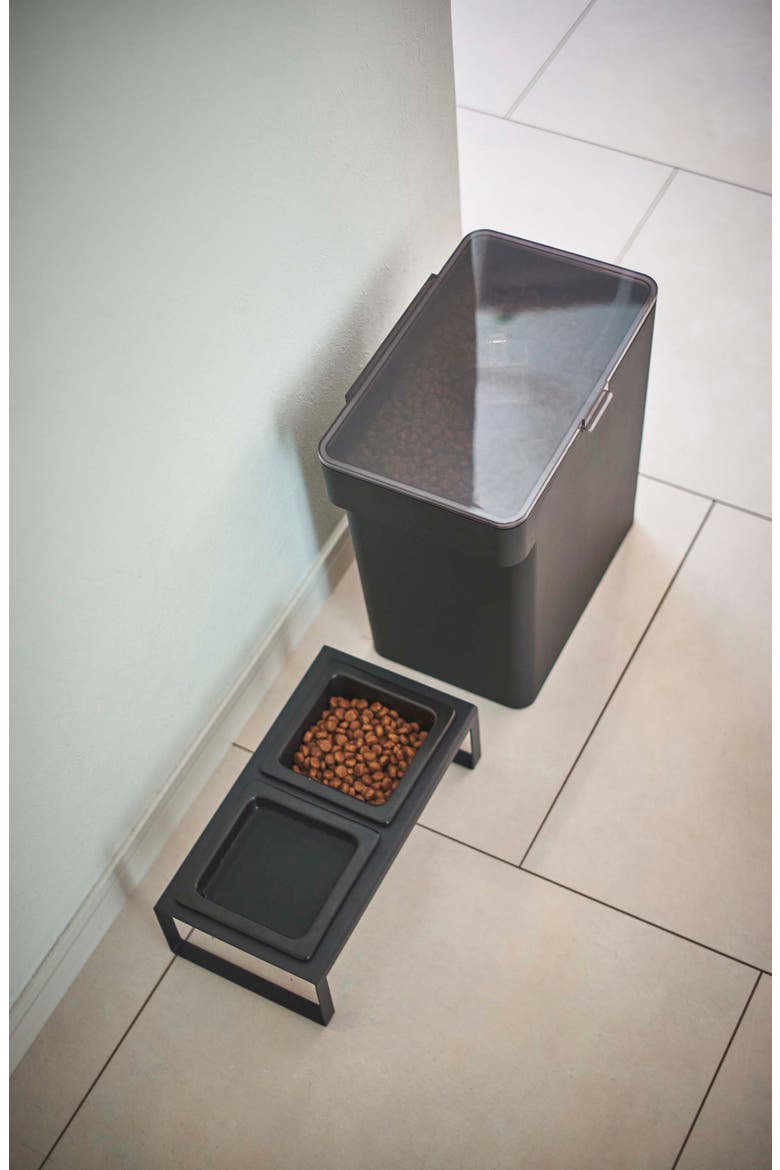 Large Airtight Pet Food Storage Bin, Alternate, color, BLACK