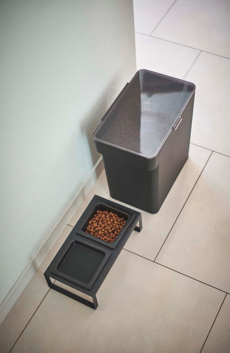 Yamazaki Large Airtight Pet Food Storage Bin, Alternate, color, Black