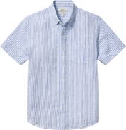 Bonobos Slim Fit Striped Linen Short Sleeve Shirt