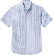 Bonobos Slim Fit Striped Linen Short Sleeve Shirt