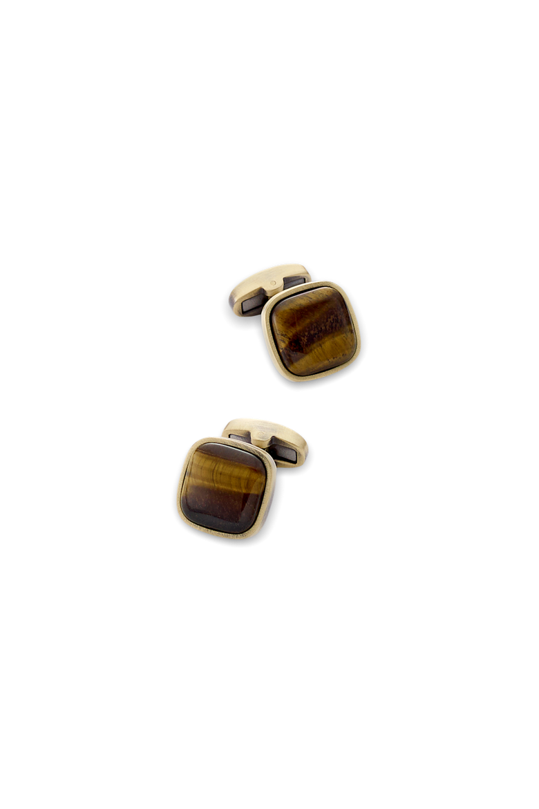 Tigers Eye Cufflinks, Main, color, Brown