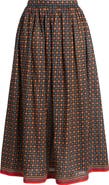 DÔEN Marciette Foulard Print Organic Cotton Maxi Skirt