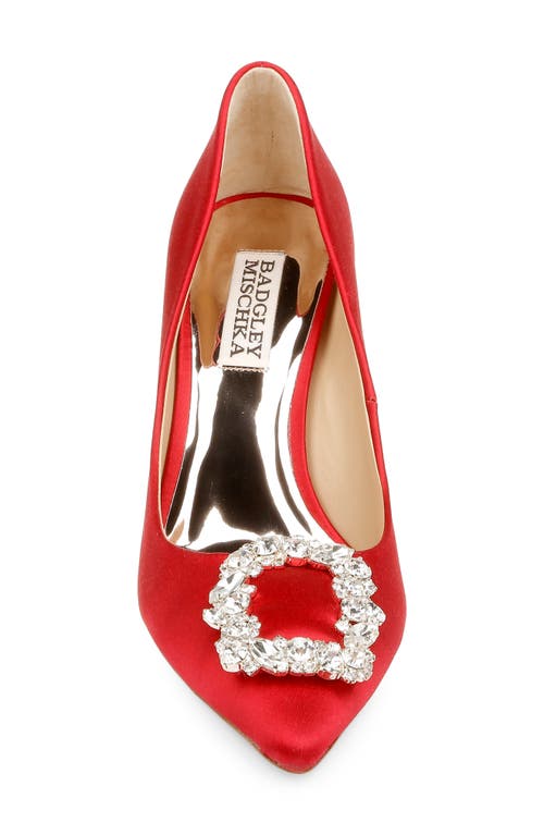 Badgley Mischka Collection Cher Crystal Embellished Pump In Red