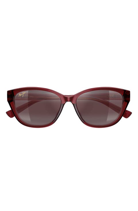54mm Polarized Gradient Cat Eye Sunglasses