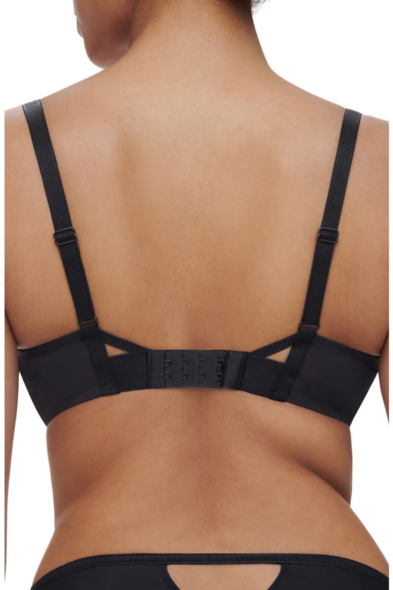 Mixed Media Underwire Demi Bra, Alternate, color, BLACK