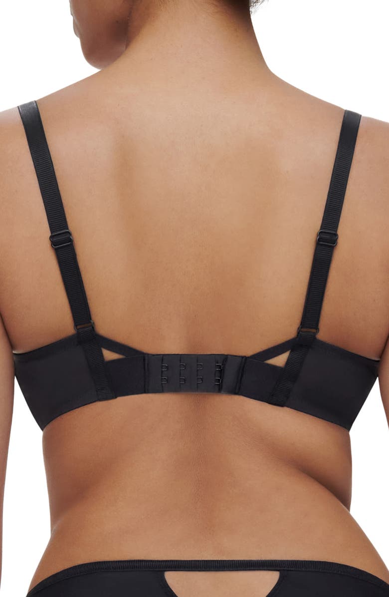 CHANTELLE PULP Mixed Media Underwire Demi Bra, Alternate, color, Black