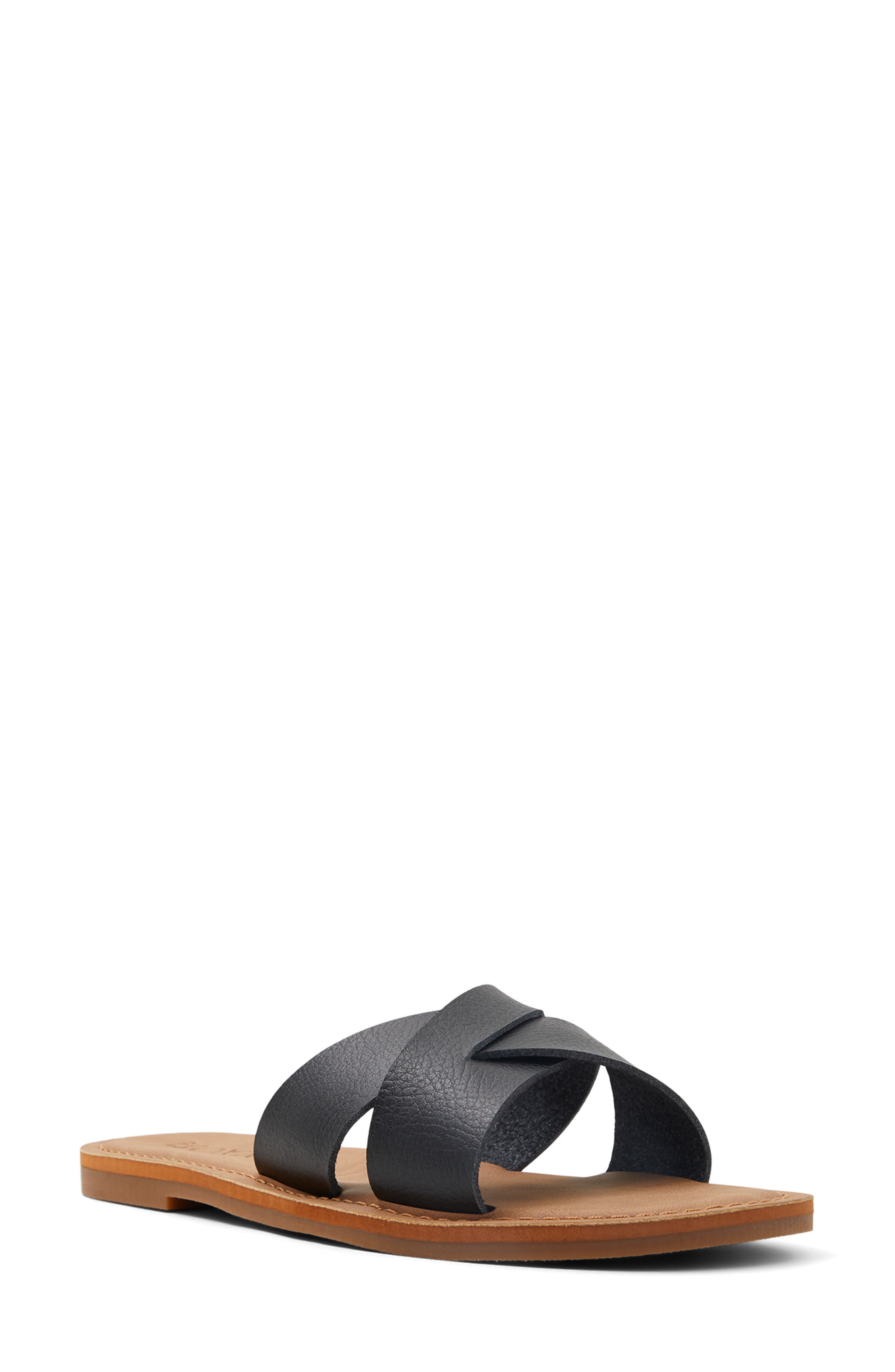 Roxy Andreya Slide Sandal, Main, color, Black