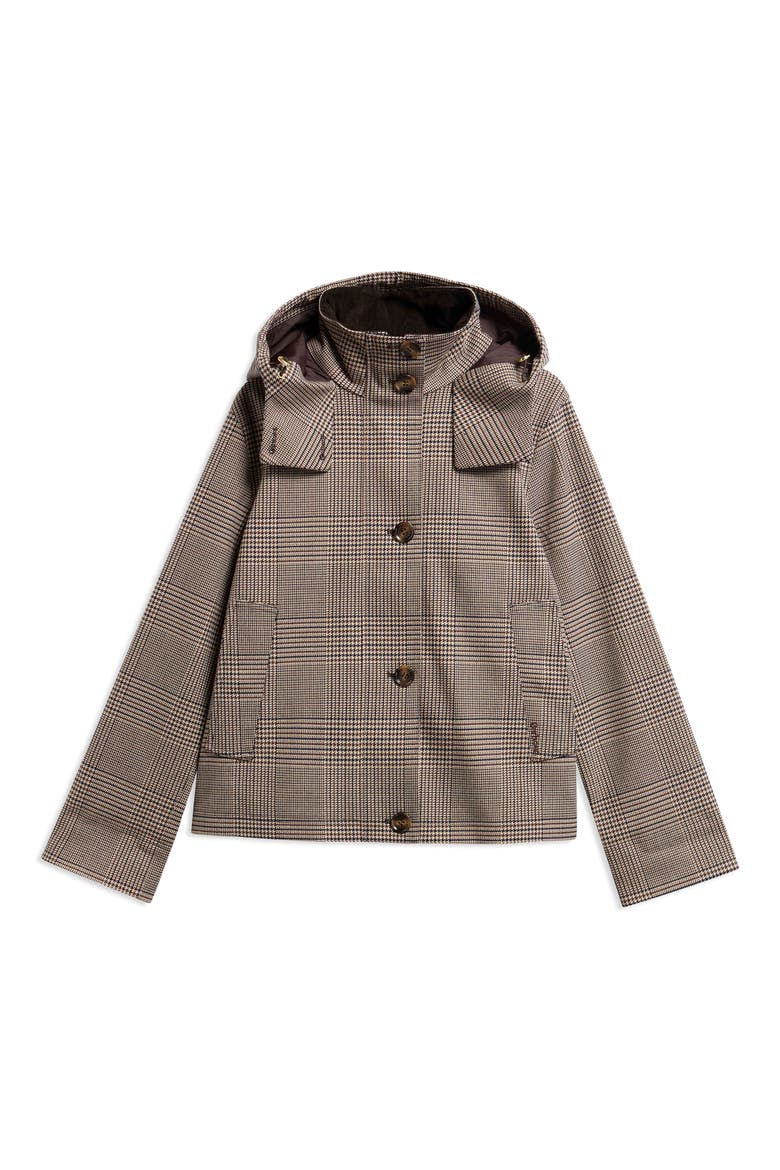 Connie Showerproof Jacket, Alternate, color, PRINCE OF WALES CHECK