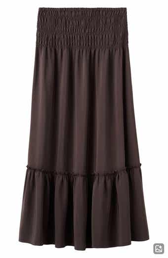 Ruched Panel Skirt