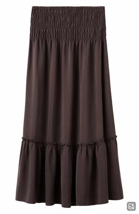 Ruched Panel Skirt