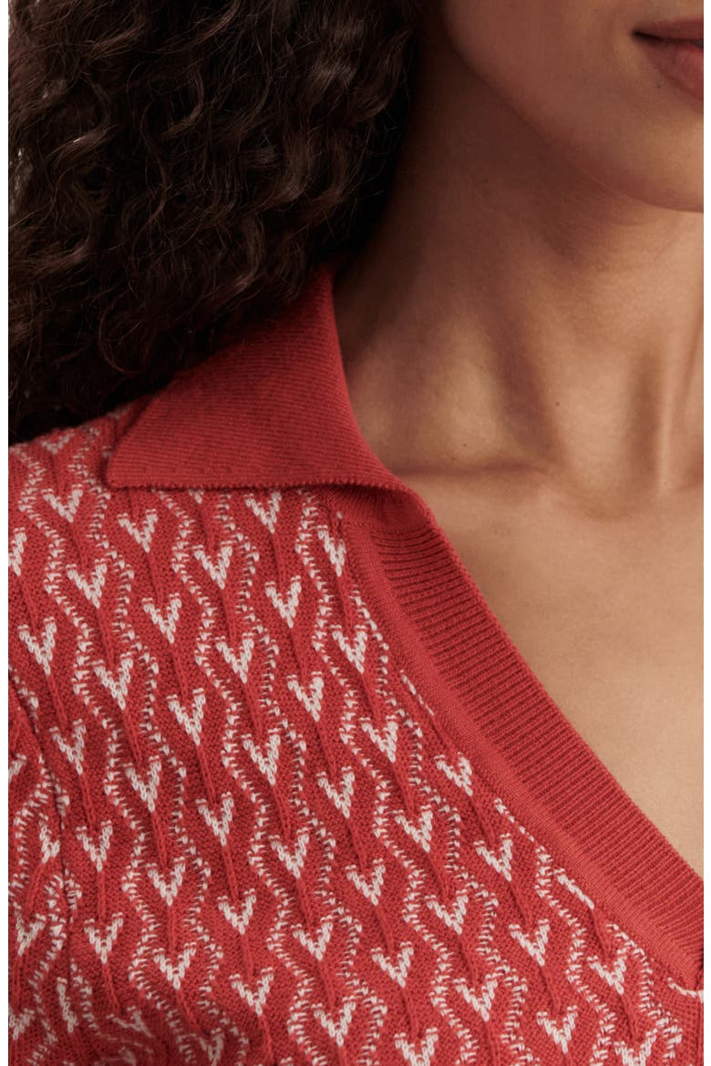 Ezrella Polo Sweater, Alternate, color, BAKED APPLE