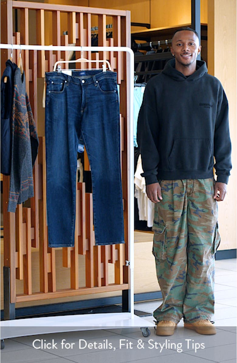 Gage Slim Straight Stretch Cotton & Cashmere Jeans, sales video thumbnail