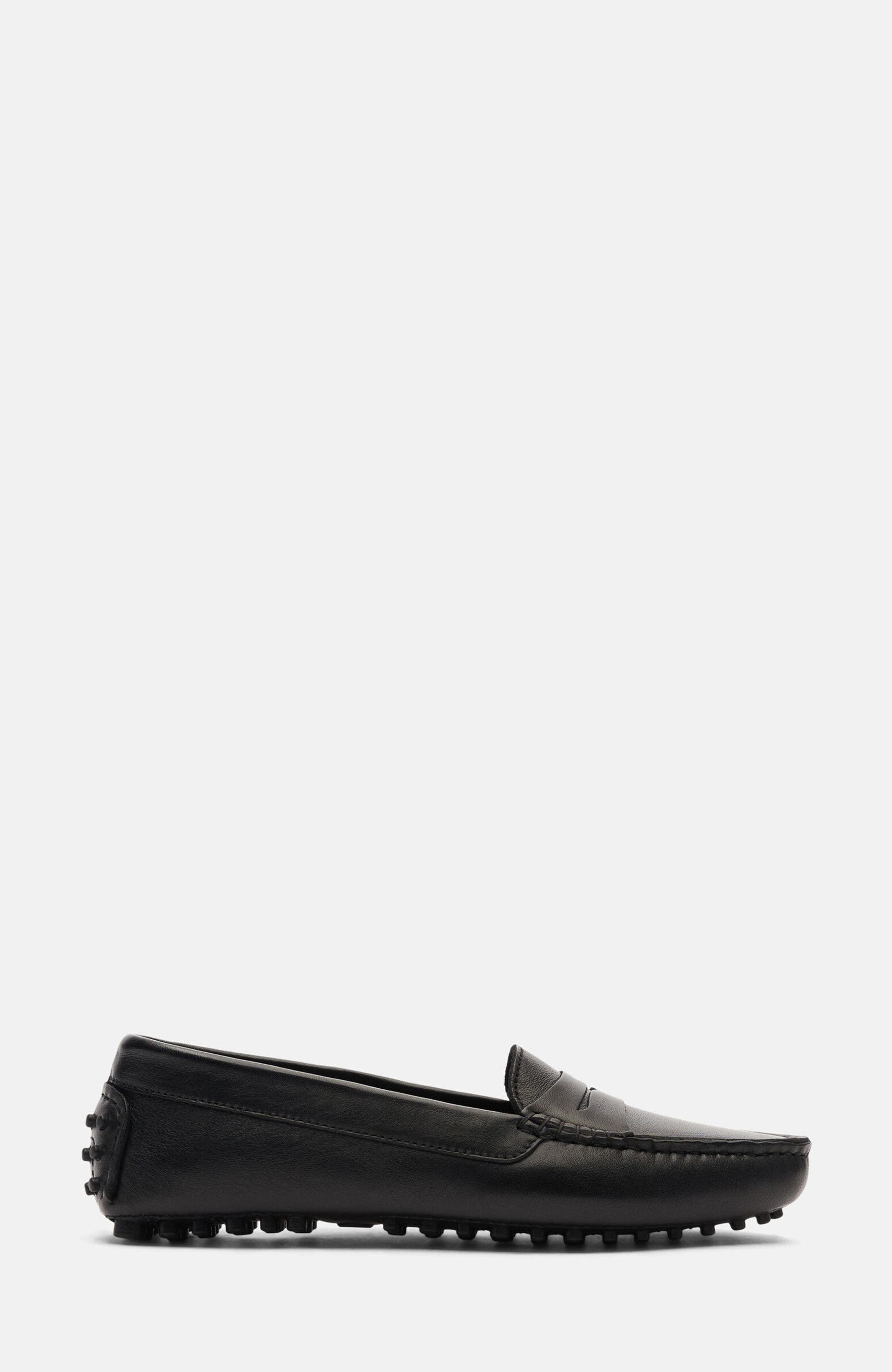 Ashley Driving Shoes, Alternate, color, Black - Calf