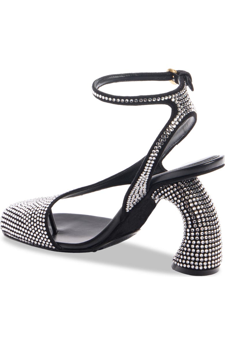 Dries Van Noten Strass Asymmetric Sandal, Alternate, color,