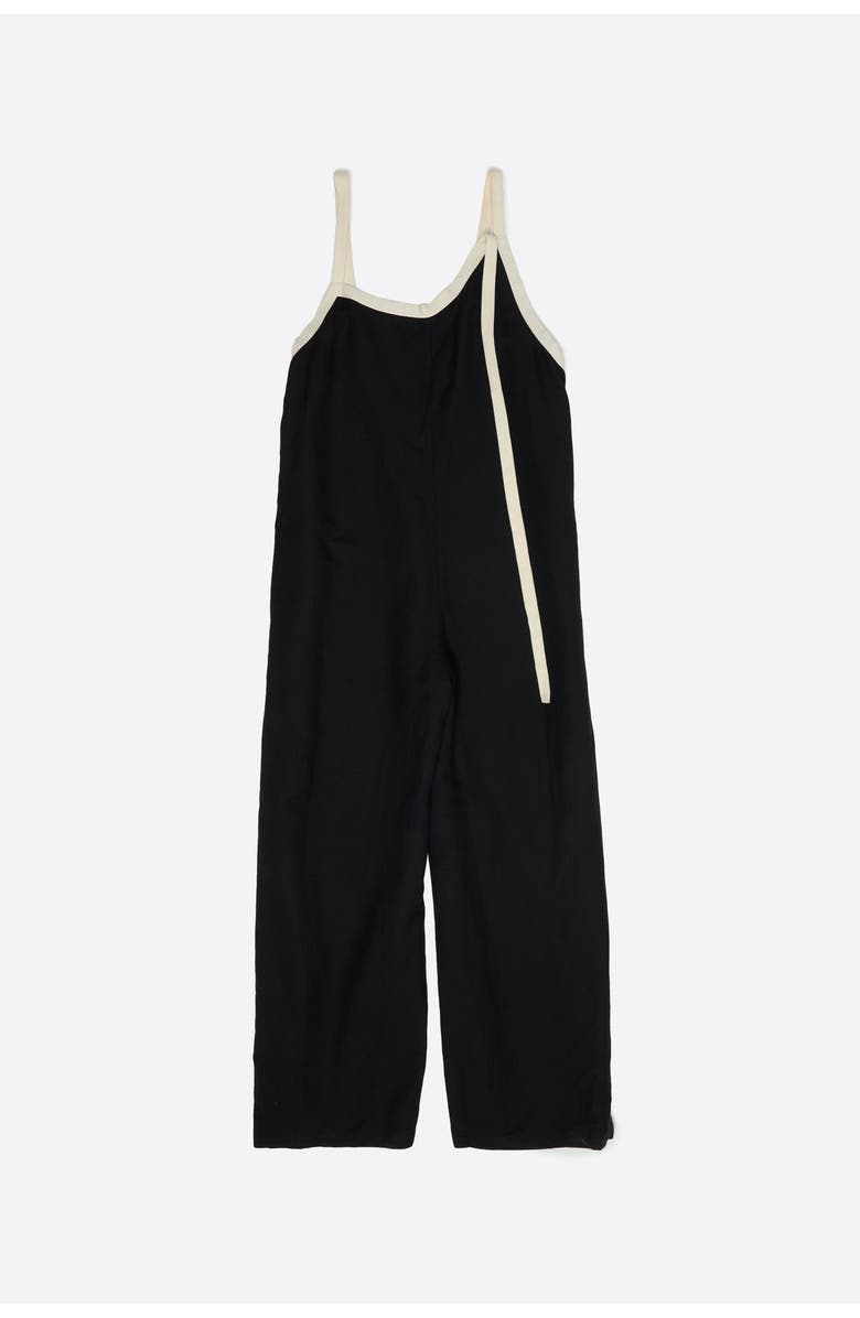 Bimba y Lola Straight Jumpsuit With Contrasting Straps, Alternate, color, Black