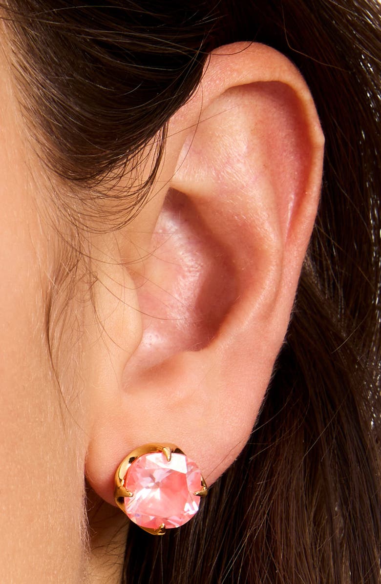 Kate Spade New York pop of joy spade flower stud earrings, Alternate, color, Light Coral