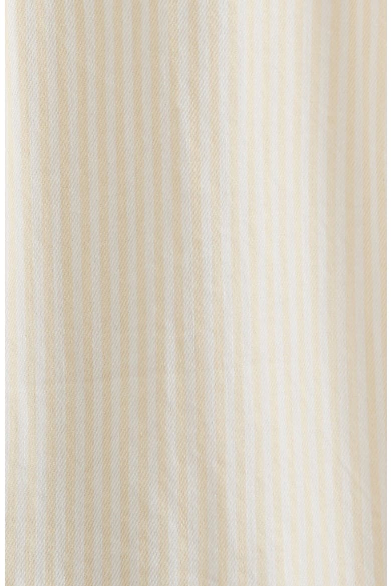 Stripe Cotton Romper, Alternate, color, BEIGE WOOD WINNIE STRIPE