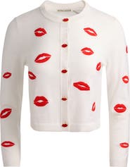 Alice + Olivia Daroda Lip Cardigan