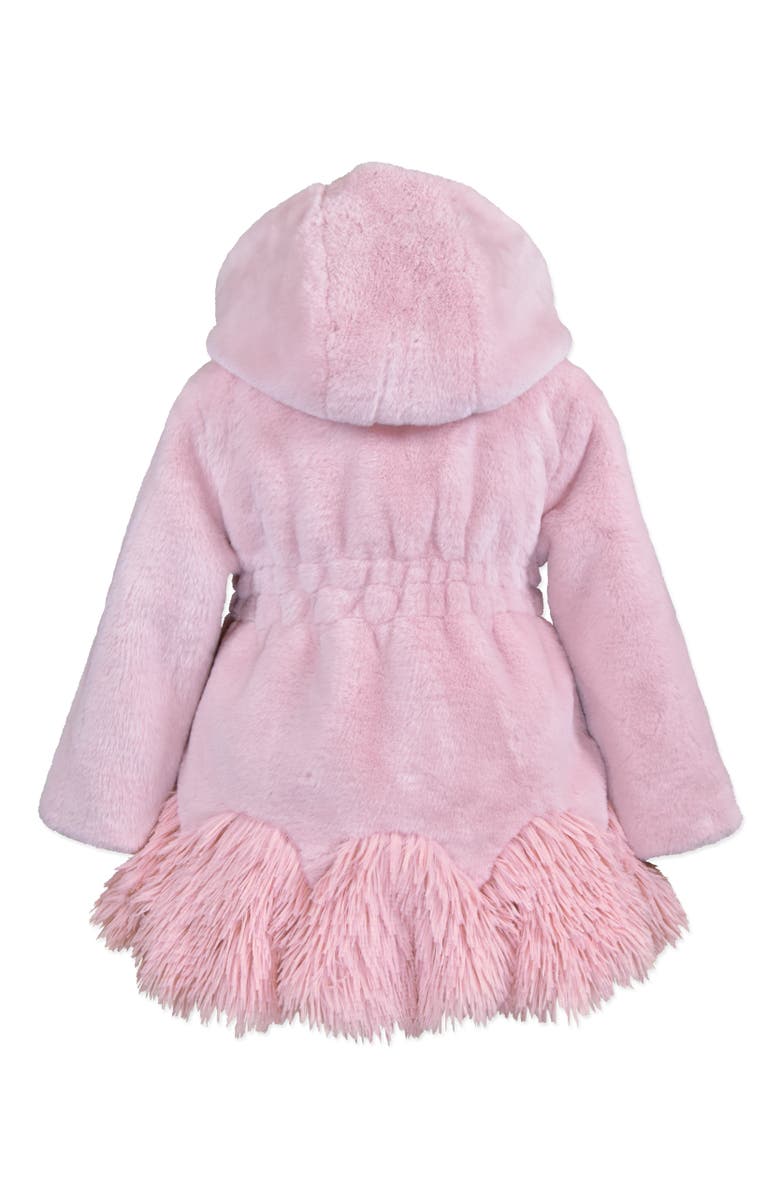 Widgeon Faux Fur Smocked Waist Coat, Alternate, color, Strawberry Puff