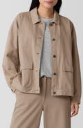 Eileen Fisher Classic Collar Organic Cotton Jacket