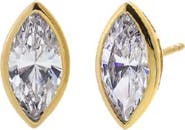 BY ADINA EDEN CZ Marquise Bezel Stud Earring