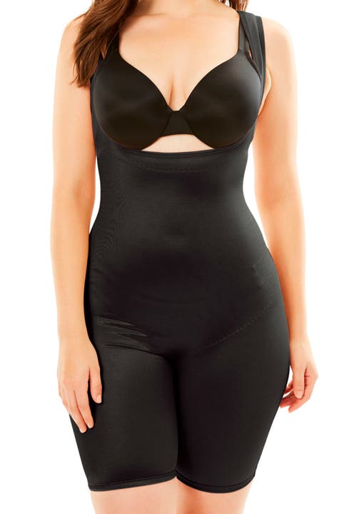 Secret Solutions Power Shaper Firm Control Wear-your-own-bra Body Shaper In Black