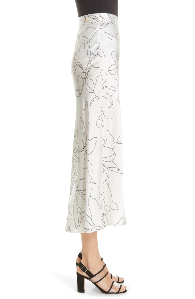 Equipment Iva Floral Silk Midi Skirt, Alternate, color, 