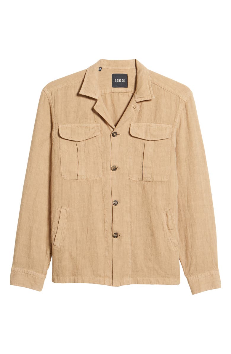 Benson Men's Linen Shirt Jacket, Alternate, color,