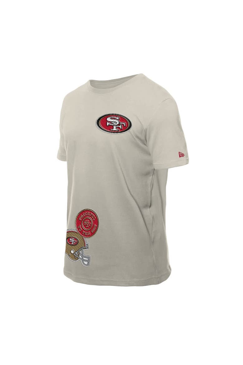 Men's New Era Light Beige San Francisco 49ers Multi Patch T-Shirt, Alternate, color, Light Beige