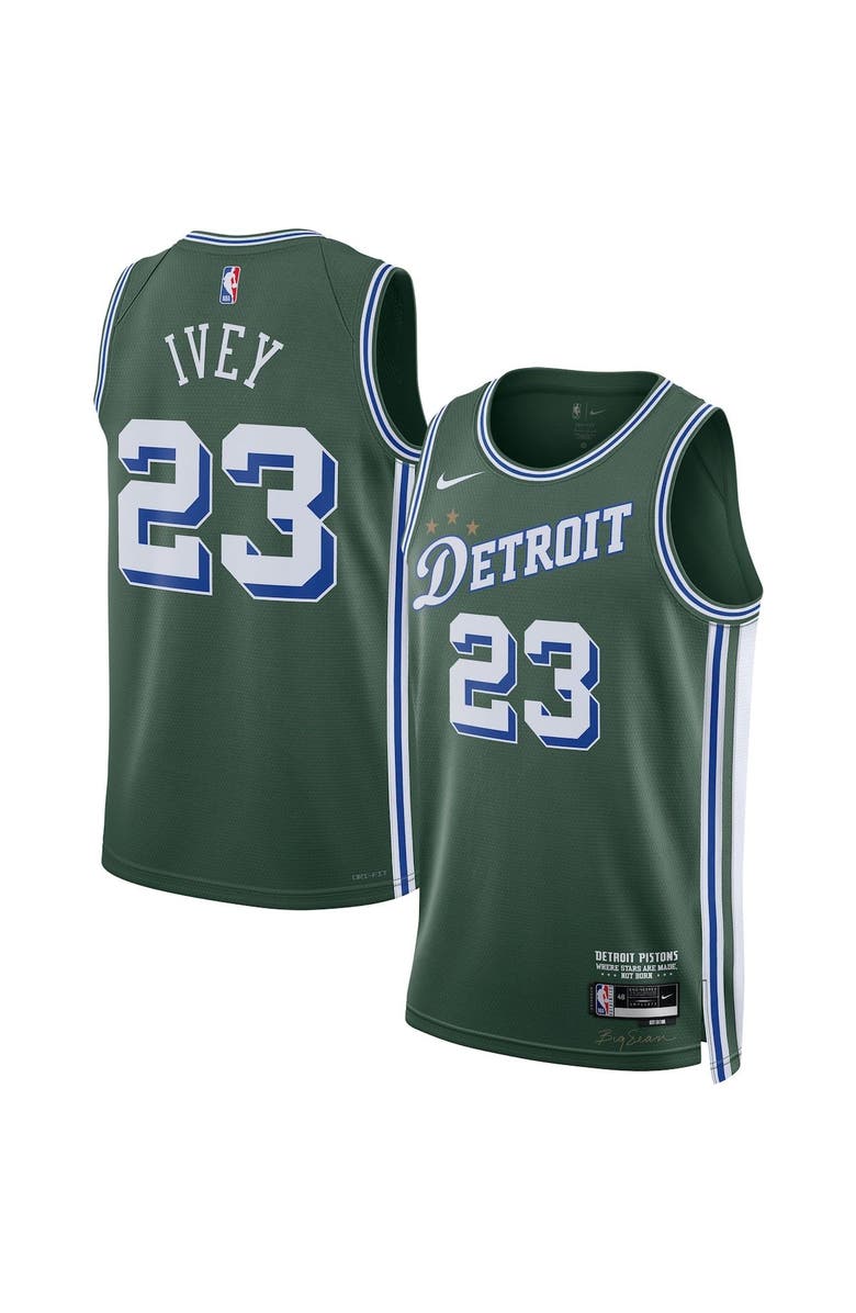 Nike Men's Nike Jaden Ivey Green Detroit Pistons 2022/23 Swingman Jersey - City Edition, Main, color, 