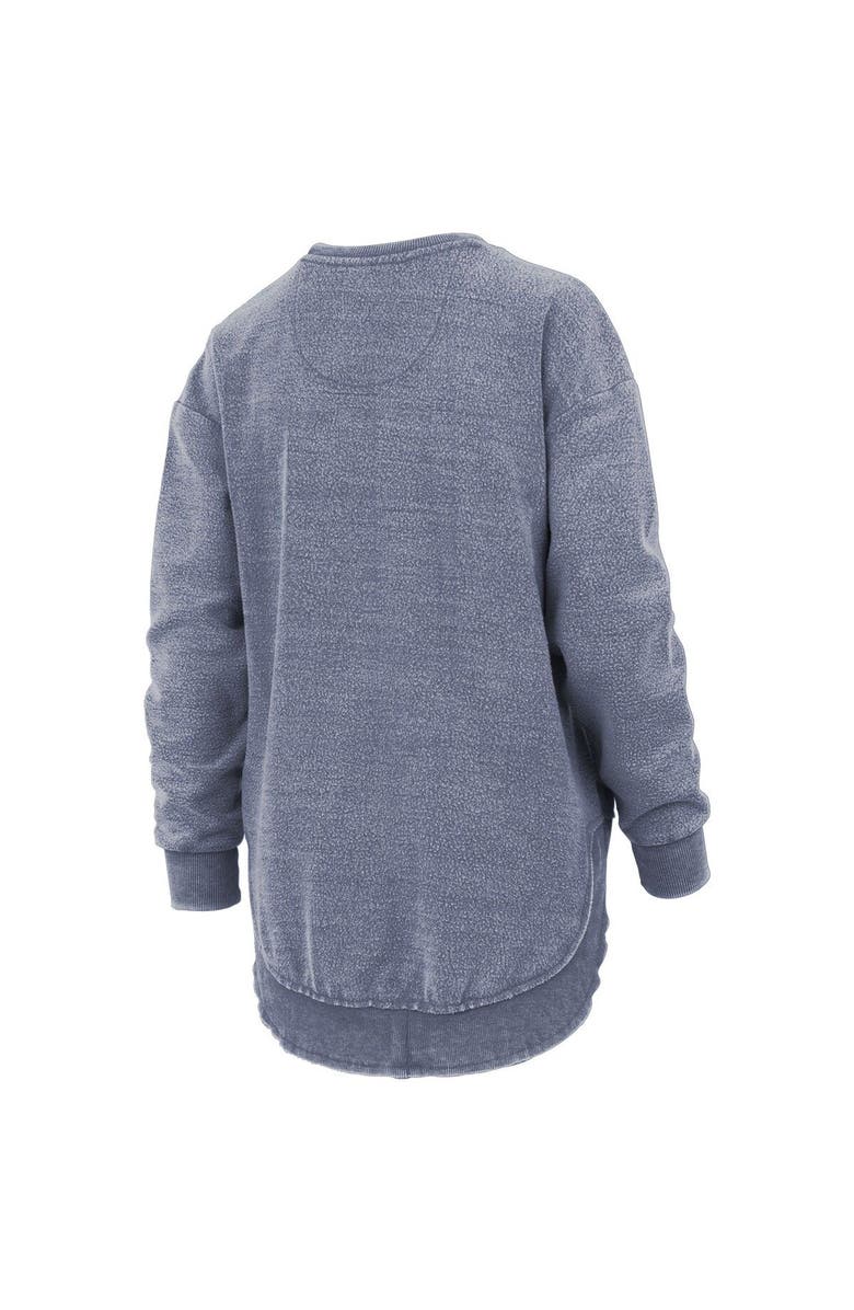 PRESSBOX Women's Pressbox Navy North Carolina Tar Heels Ponchoville Pullover Sweatshirt, Alternate, color, Navy