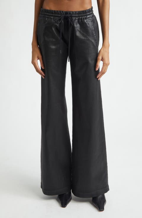 2078 D-Ainty Coated Jogg Sweat Wide Leg Pants