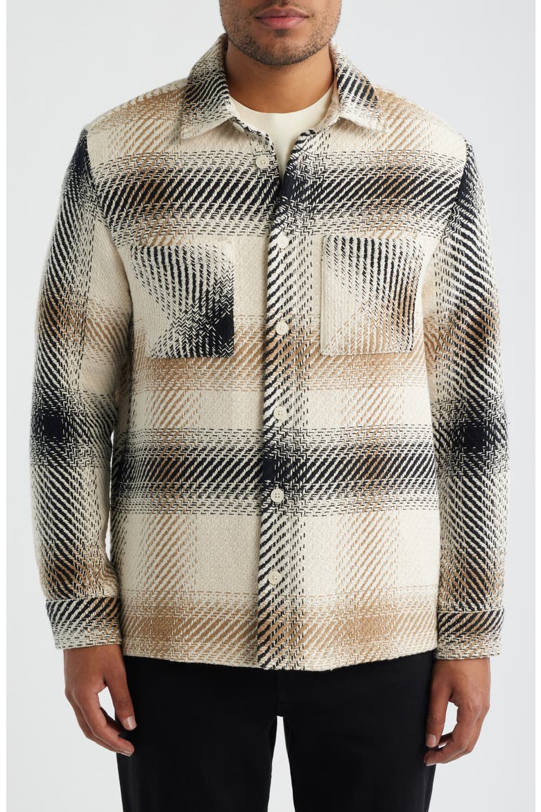 Whiting Sun Check Overshirt, Alternate, color, ECRU / NATURAL