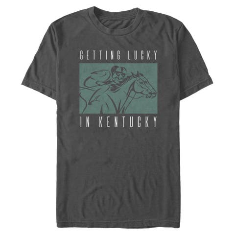 Men's Lost Gods Jockey Getting Lucky in Kentucky  Graphic T-Shirt