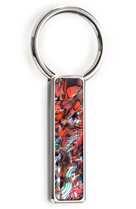 Orange Abalone Key Chain