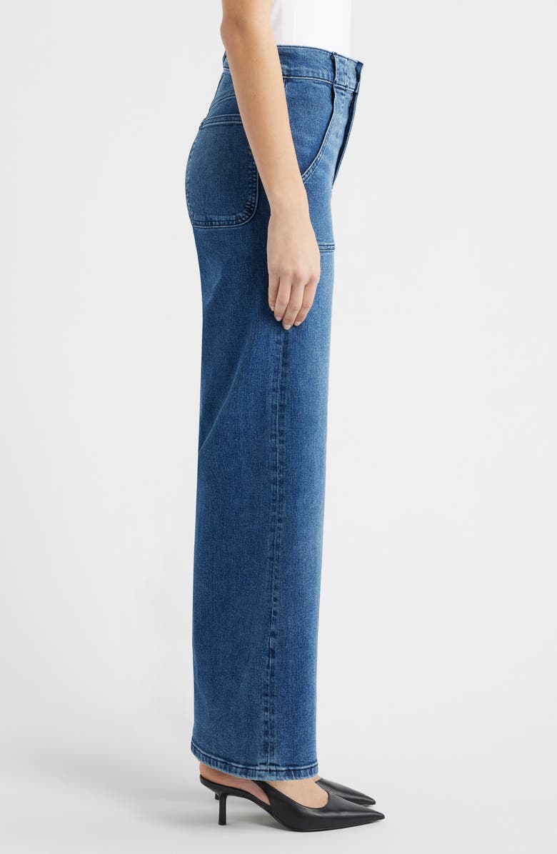 FRAME Modern Pocket High Waist Wide Leg Jeans, Alternate, color, Ease