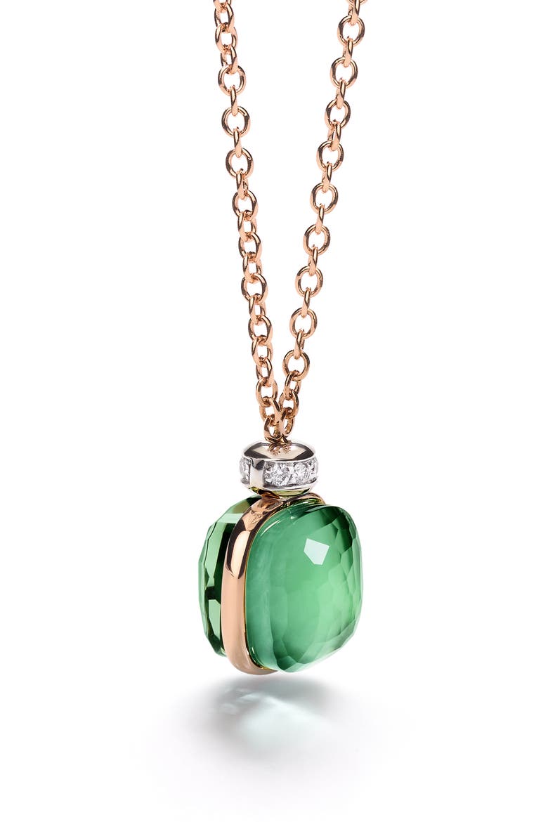 Nudo Prasiolite Green Agate & Diamond Pendant Necklace, Alternate, color, 18K YELLOW GOLD