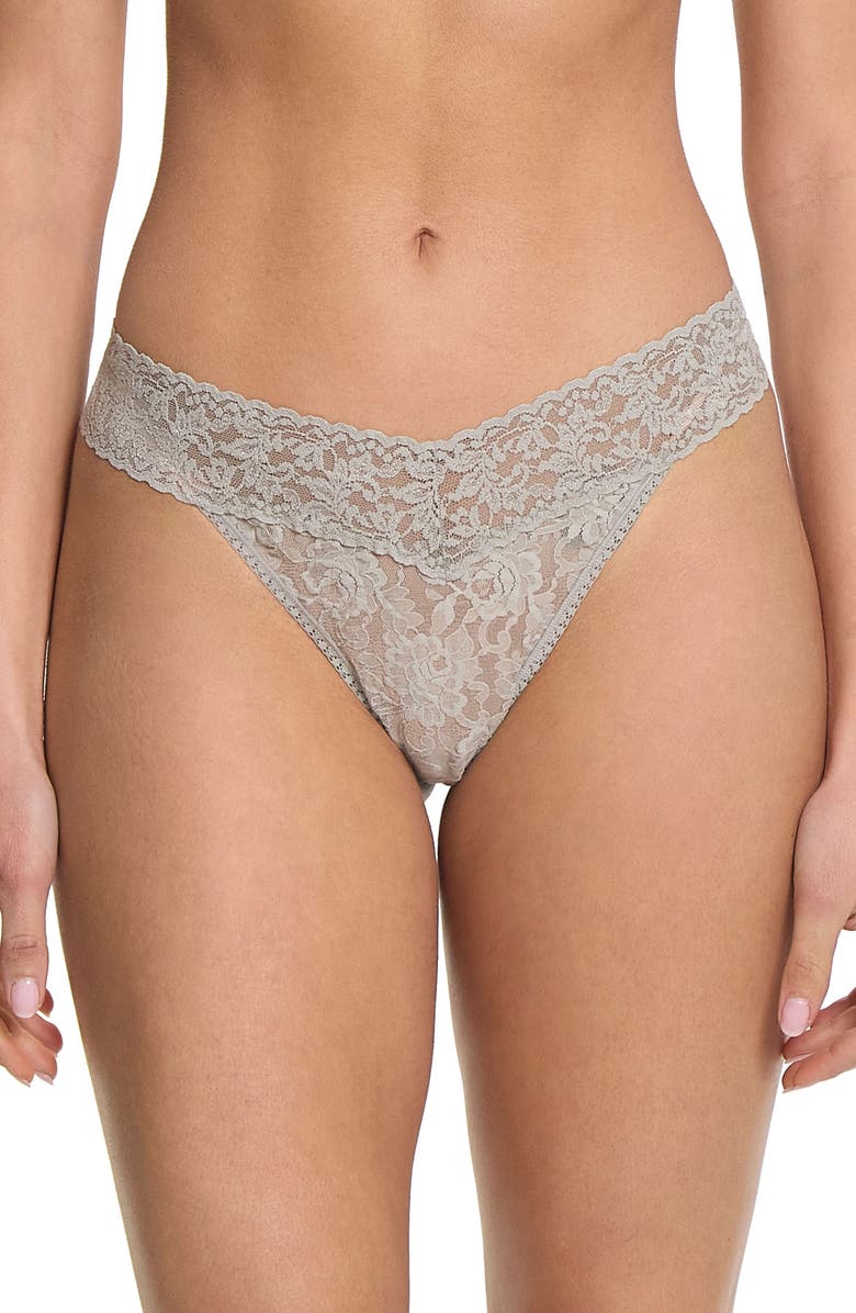 Hanky Panky Original Rise Lace Thong, Main, color, 