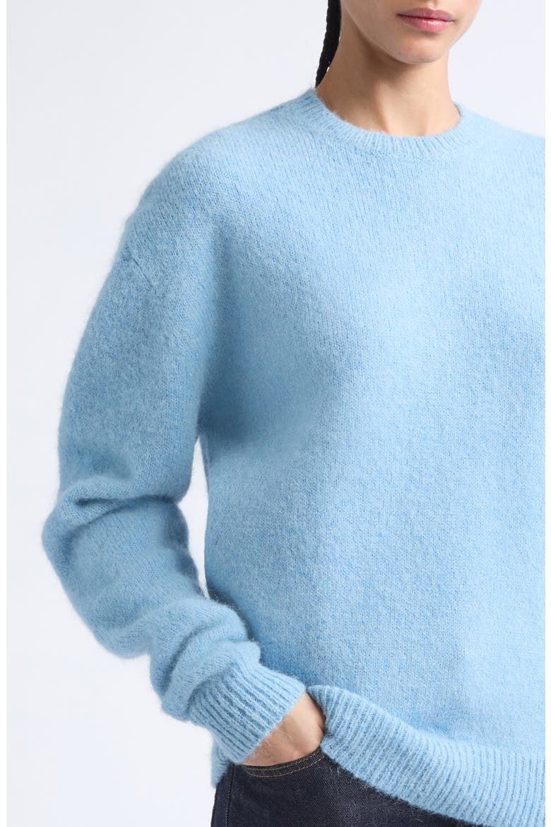 Alpaca Blend Crewneck Sweater, Alternate, color, PALE BLUE
