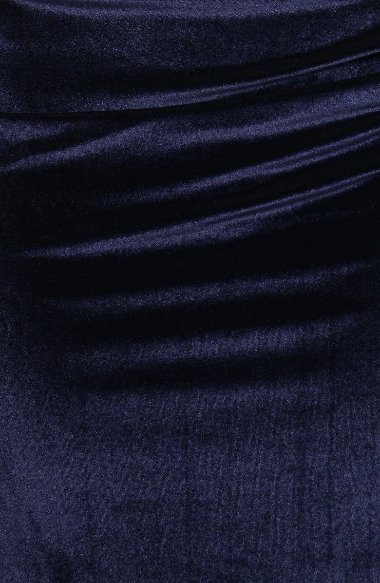 Petal & Pup Winton Velvet Ruched Maxi Dress, Alternate, color, Midnight Velvet